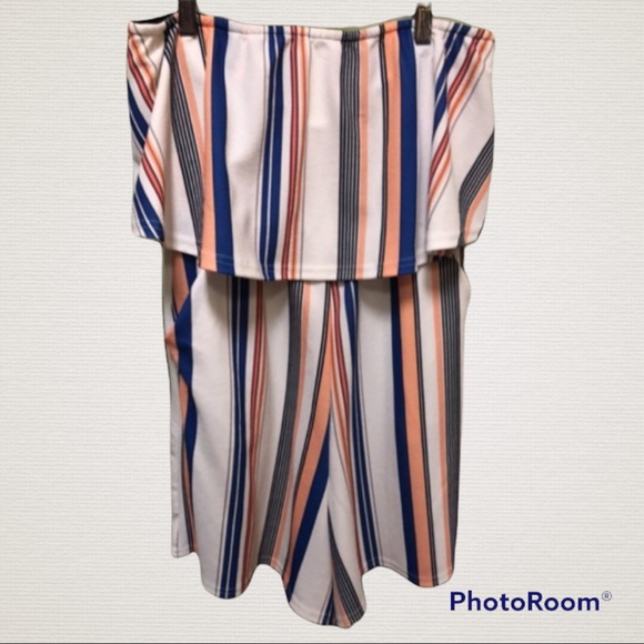 Cali Rae Striped Sleeveless Romper - Picture 3 of 3